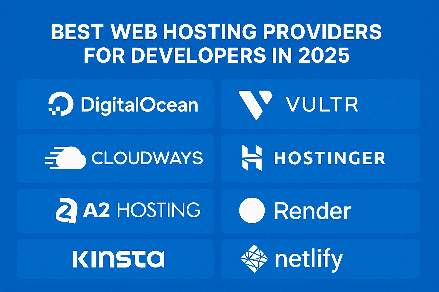 Best Web Hosting Providers for Developers in 2025